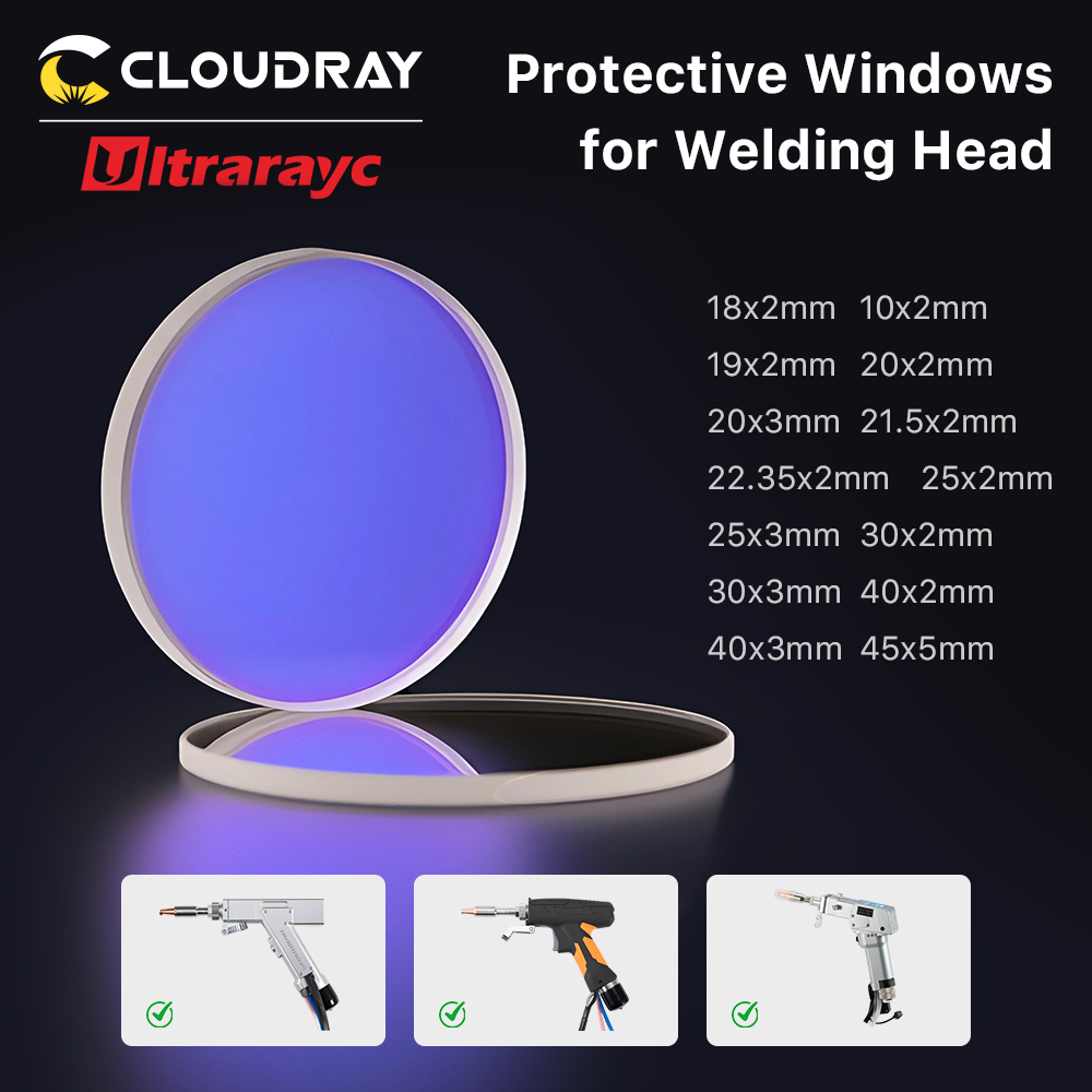 Industrial Laser Head - 1/10/50/100 Uds ventanas protectoras de sílice