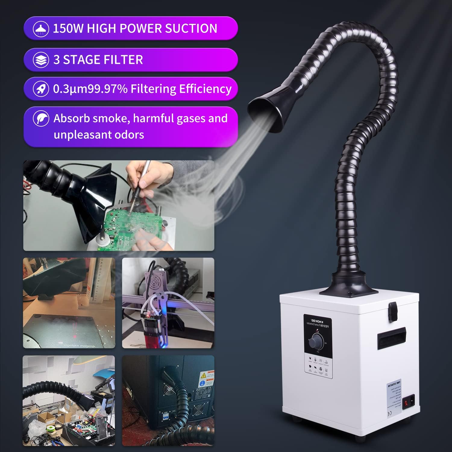 Extractor de Humo Láser Indust - Industrial Laser Printing reseña y precio