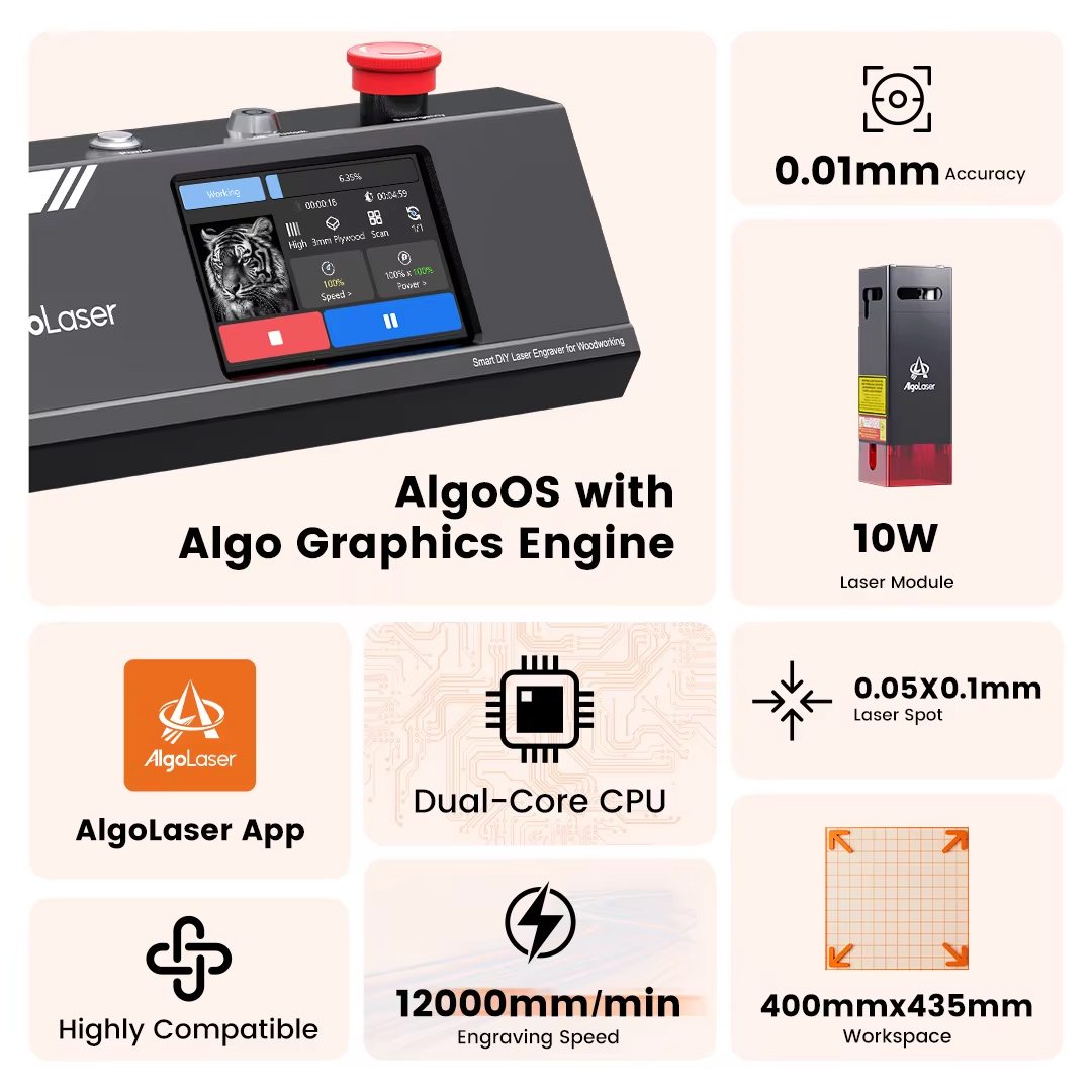 Algolaser DIY mesa 40*43cm CNC - Industrial Laser Removal reseña y precio