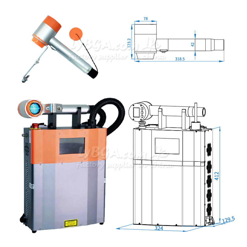 LY-LCG100A 100W máquina de lim - Industrial Laser Removal reseña y precio