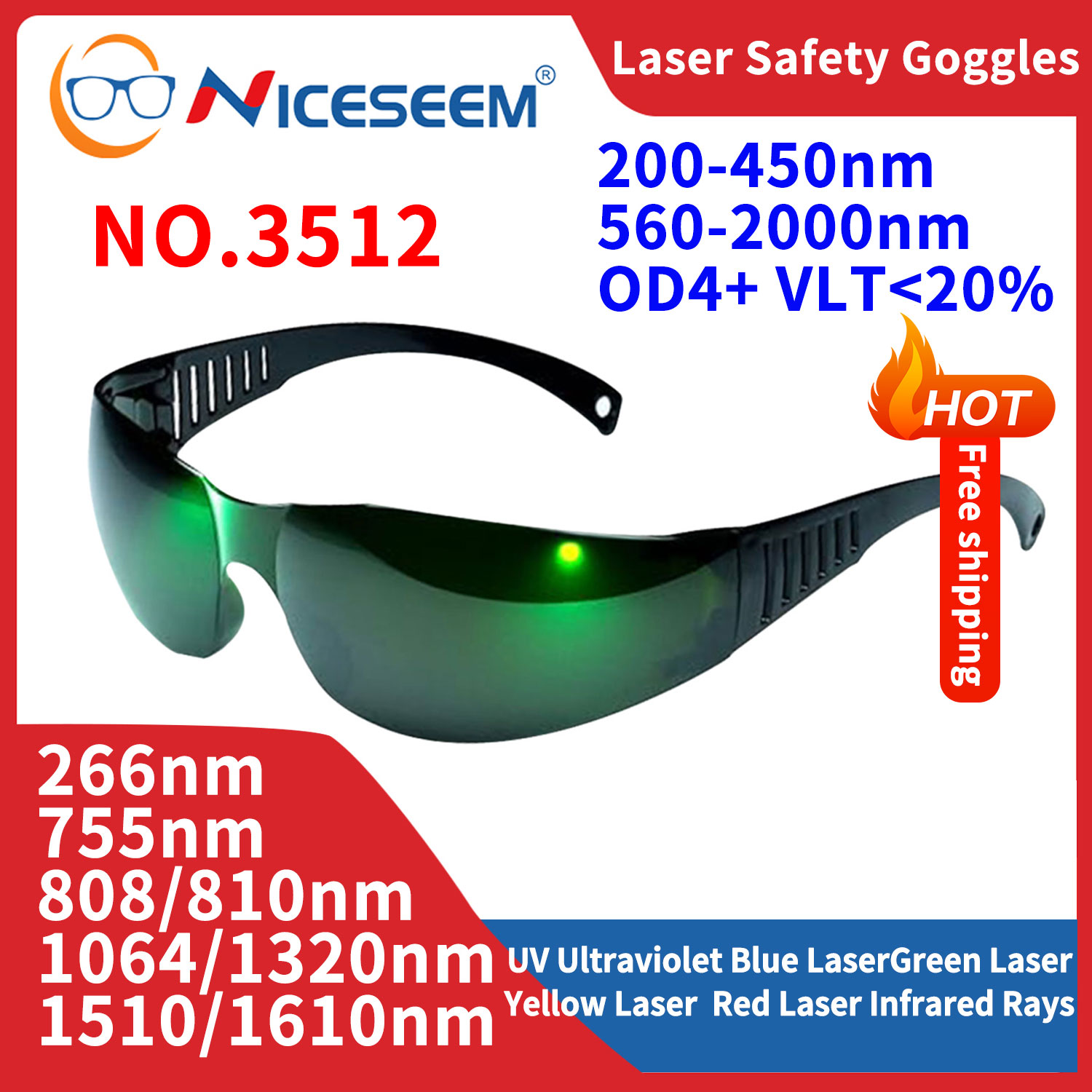 Gafas de plomo gafas de radiac - Laser Safety Goggles reseña y precio